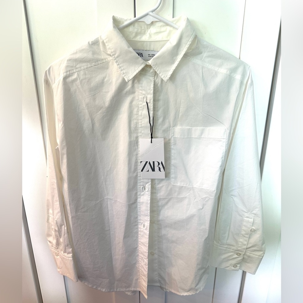 Zara Kids White Button Down Shirt